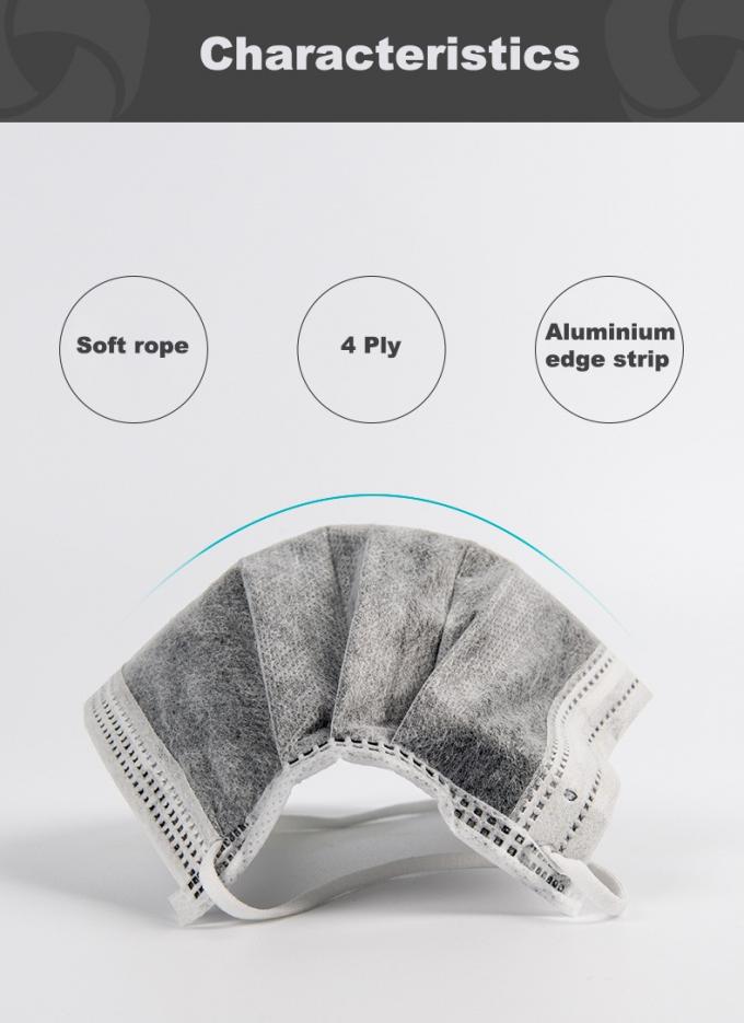 Masque de poussière à la mode de charbon actif conception tissée de 4 plis non - à usage unique